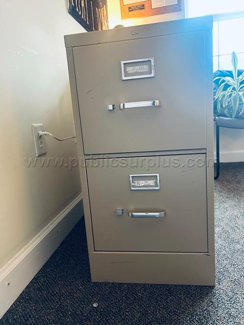 Beige 2-Drawer File Cabinet