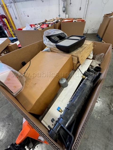 Box of vehicle parts, electrical & mechanical