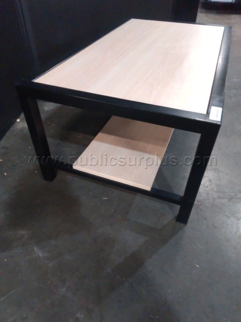 Metal and wood coffee table — photo 1