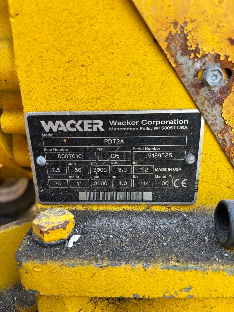 2000 2" Wacker Pump PDT2A — photo 1