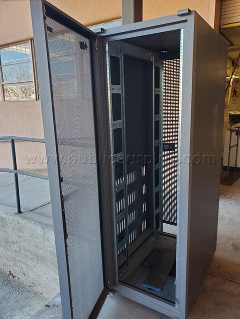 metal with plastic front door equipment/server rack