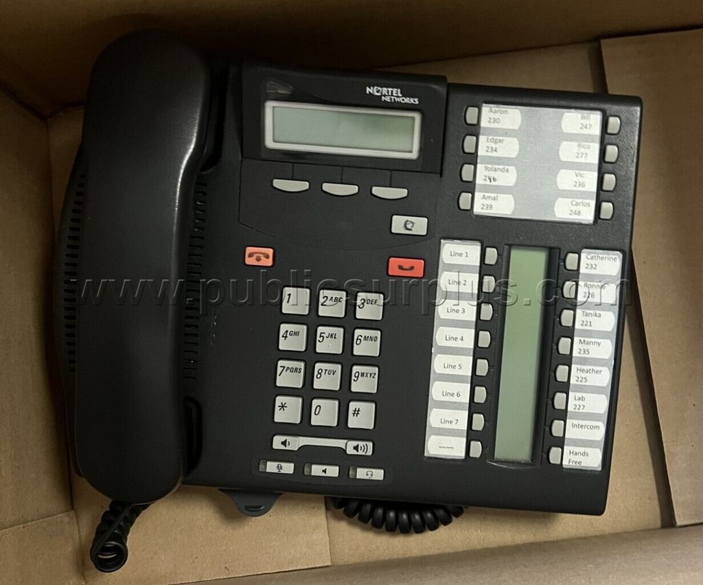 Lot of 5 Nortel Networks Office Desk Phones — photo 1