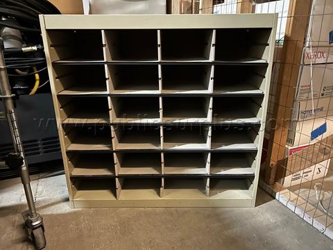 Shelf with Cardboard Dividers