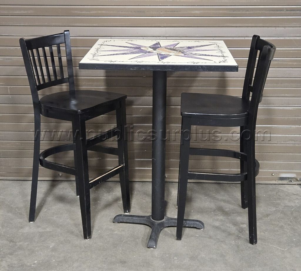 Bar Height Table and 2 = Chairs — photo 1
