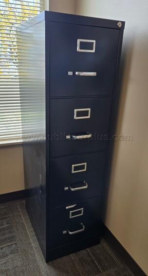4 Drawer Black File Cabinet