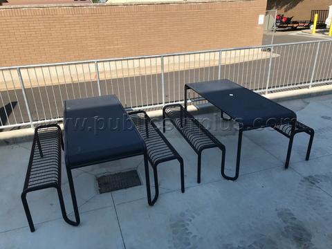 2 Metal Picnic Tables