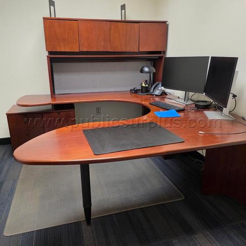 Desk - Workstation L Shaped w/Hutch