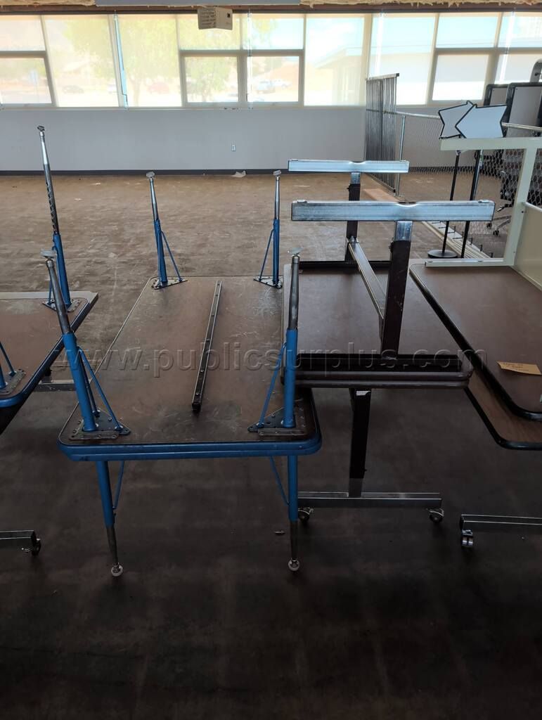 Mixed Lot (12) Adjustable-Height Classroom & Training Tables — photo 1