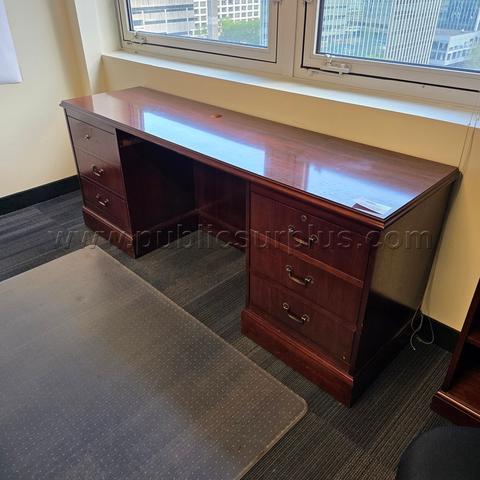 Desk - Wood 6 Drawer ~ Lot of 2