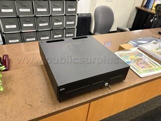 Black metal cash drawer- 18.5" x 17.5" x 4.25"