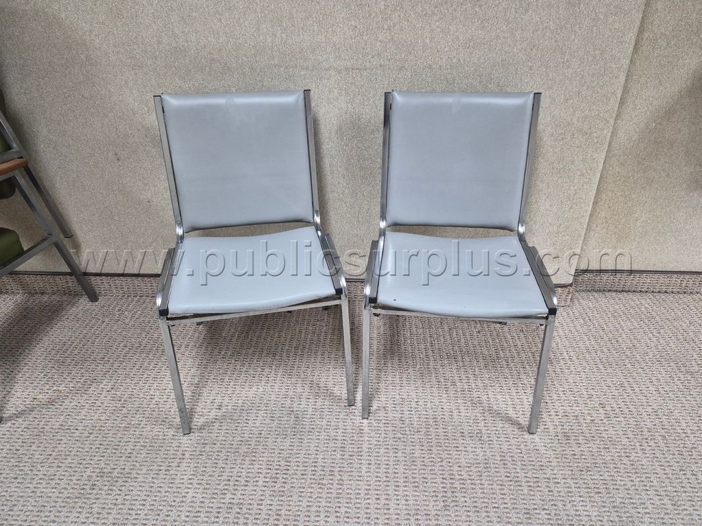 Gray Vinyl Reception Chairs — photo 1