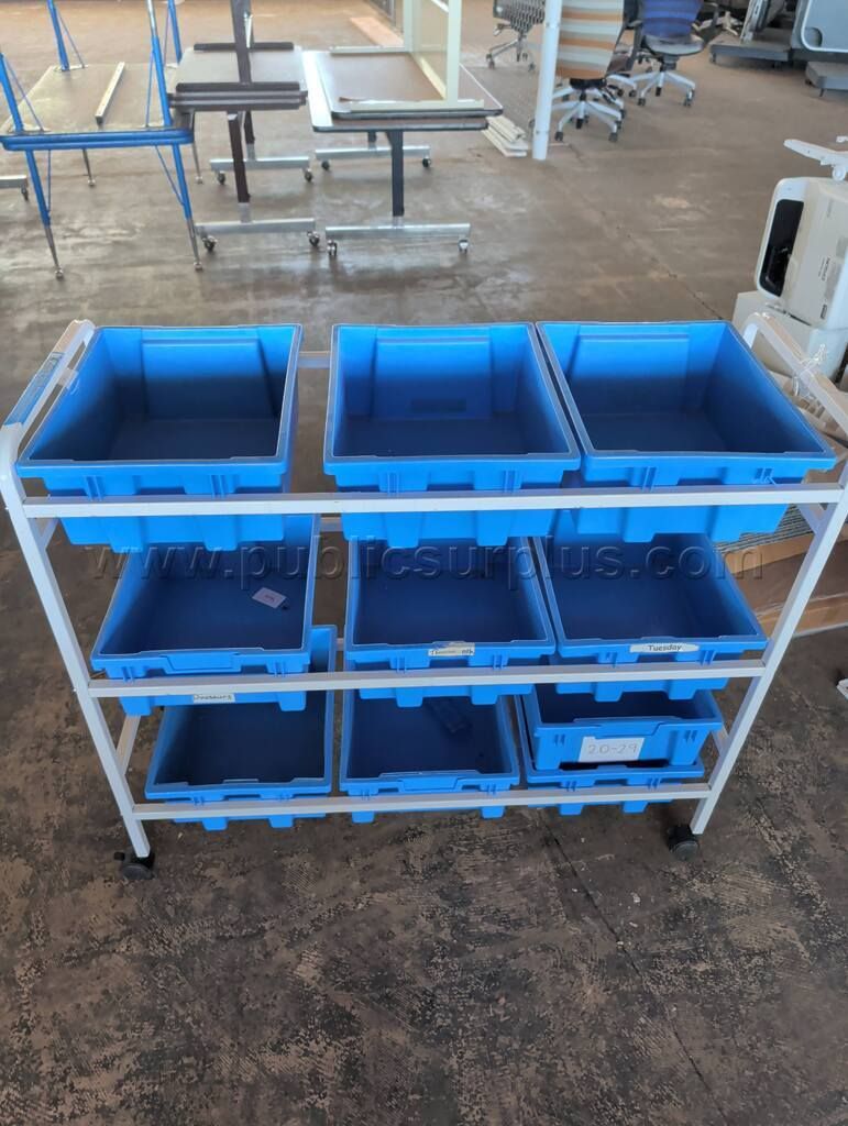 Mobile Storage Cart with 9 Bins — photo 1