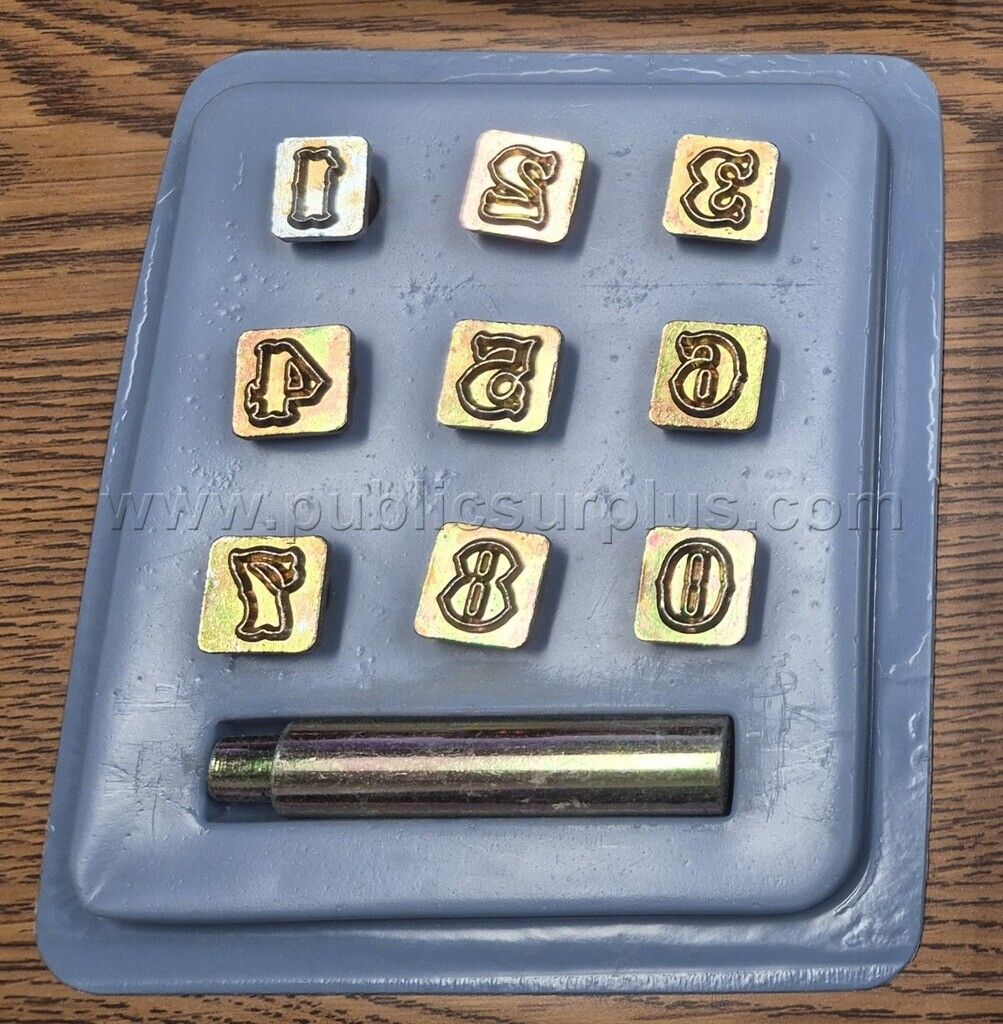 Vintage Craftool 1/2" Number Set Leather Stamps — photo 1