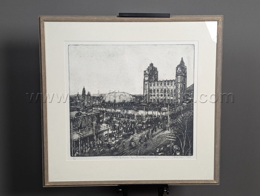 Ink Engraving of Laying the Capstone of the SLC Temple — photo 1