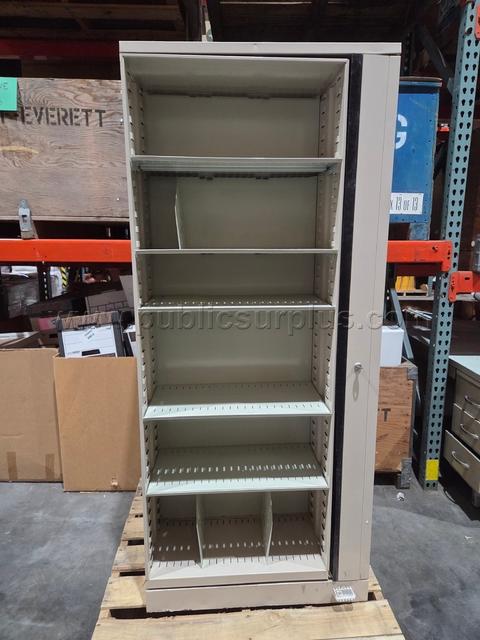 (1) Cabinet with Revolving Adjustable-Height Shelving