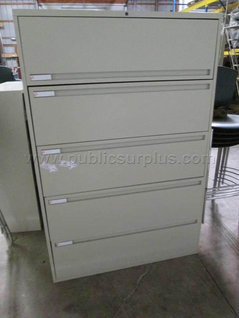 Five Drawer Lateral File Cabinet w/flip top