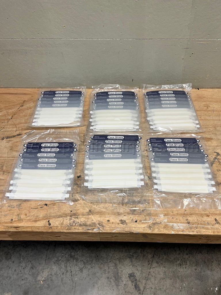 Lot of 6, 10 Pack Kids Anti-Fog Protective Face Shields — photo 1