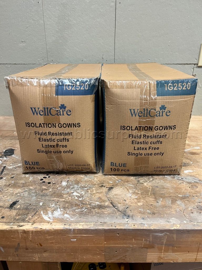 Lot of 2 Blue Isolation Gowns — photo 1