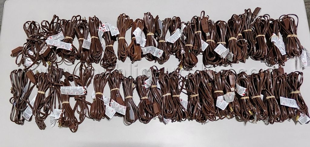 LOT OF 42 BROWN 15' EXTENSION CORDS — photo 1