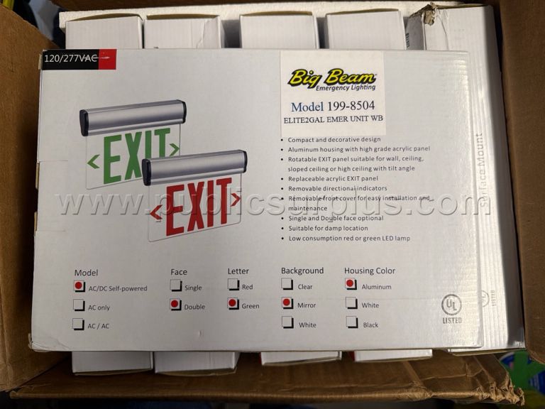 Box of New Exit Signs - A — photo 1