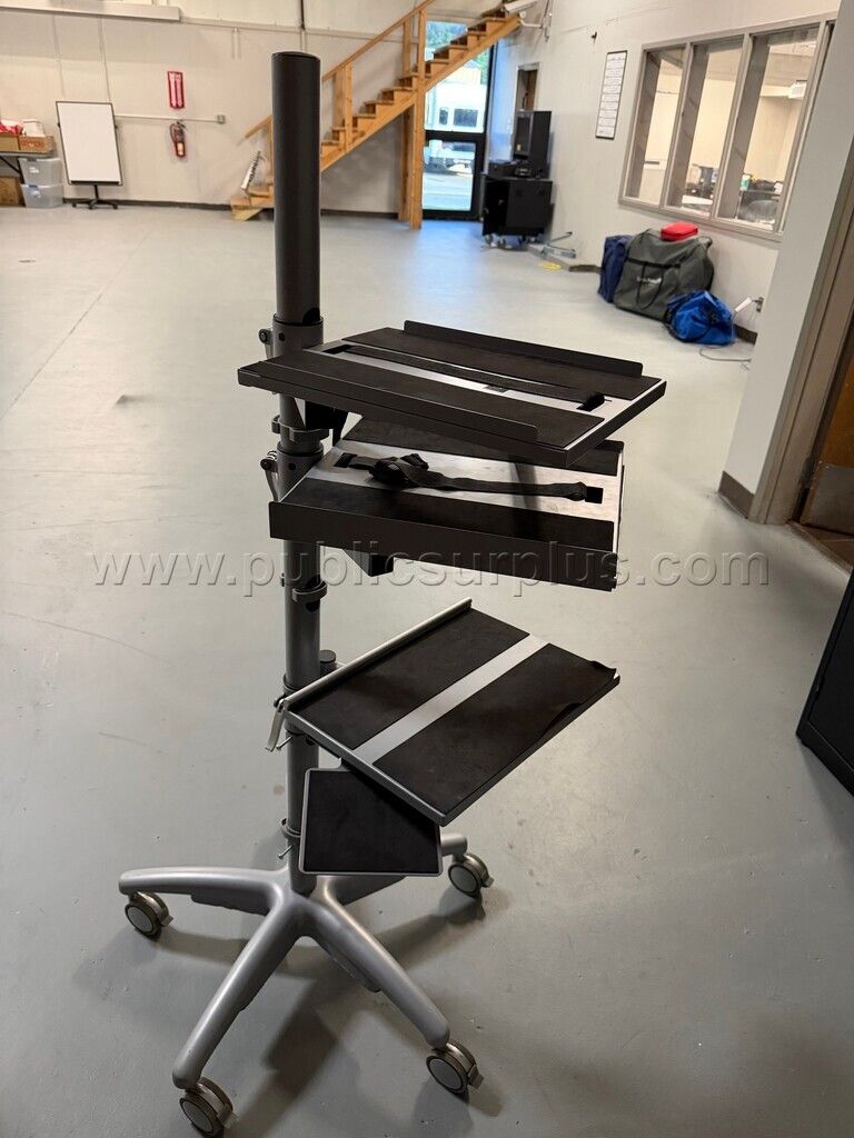 TALIHINA - 3 TIERED MEDIA ROLL AROUND CART — photo 1