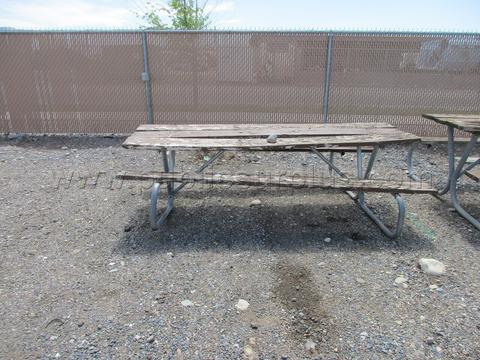 Wooden Picnic Table - bent frame