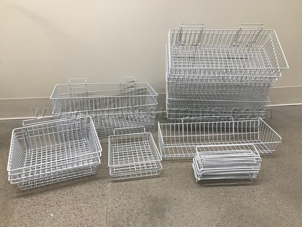 Assortment of Slatwall Wire Frame Display Baskets (Qty: 29) — photo 1