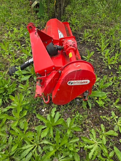 Red flail mower