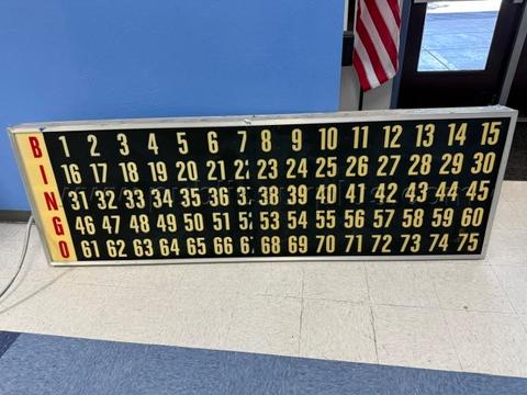 Bingo King Light-Up Bingo Board & Table - Sold As Is