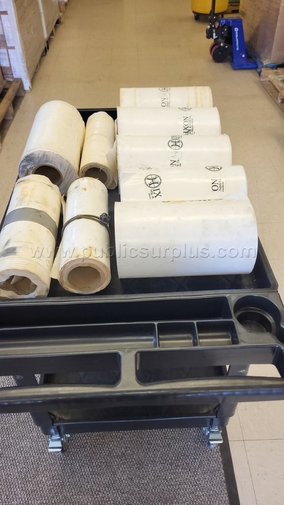 1 LOT OF 5 NEW ROLLS AND 4 PARTIAL ROLLS OF WHITE AERIAL PHOTO MARKER WRAP — photo 1