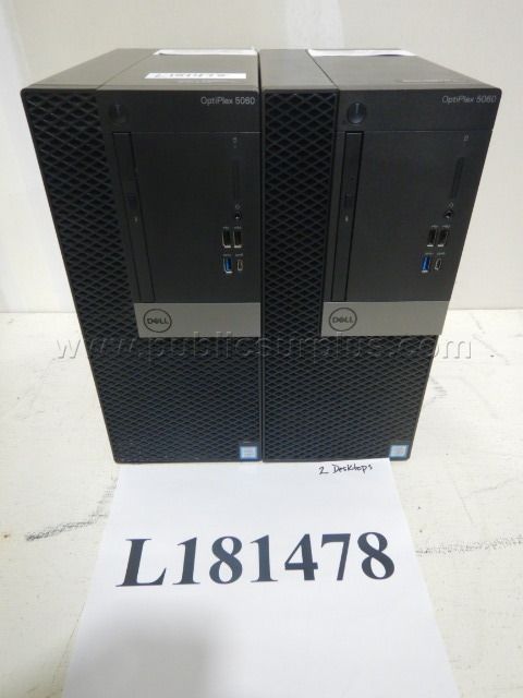 Dell OptiPlex 5060 Desktops - Lot of 2 — photo 1