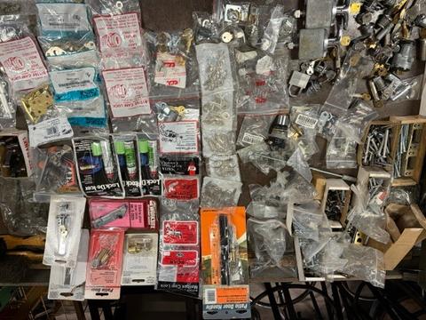 Lots of new parts and locks and tools for locksmith