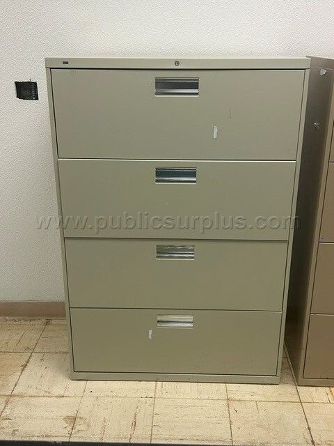 HON Beige Lateral File Cabinet — photo 1