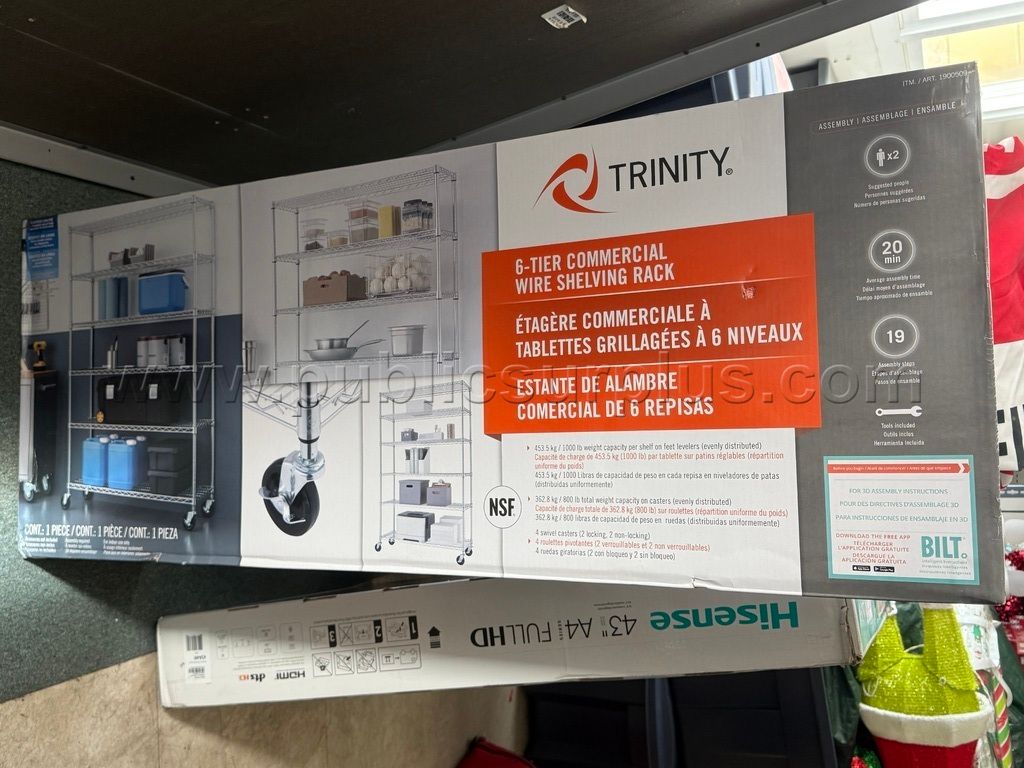 Trinity 6-Tier Commercial Wire Shelving Rack - New in Box — photo 1