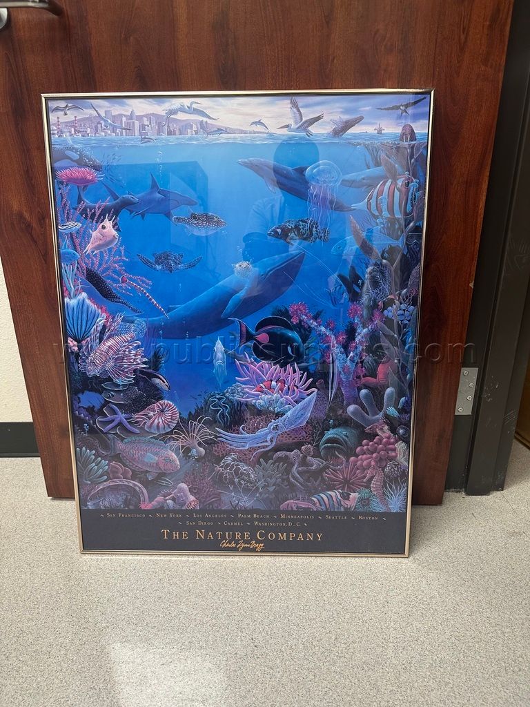 Auction#406- Whales poster frame — photo 1