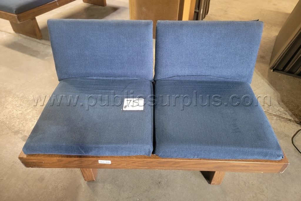 #75 Wooden Lounge Love Seat (4ftL x 2ftW x 1.3ftH) — photo 1