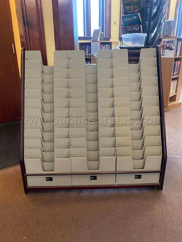 H. Wilson Freestanding Wood Literature Display — photo 1