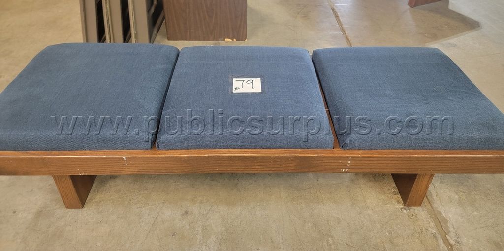 #79 Wooden Lounge Bench 3 Seat (6ftL x 2ftW x 1.3ftH) — photo 1