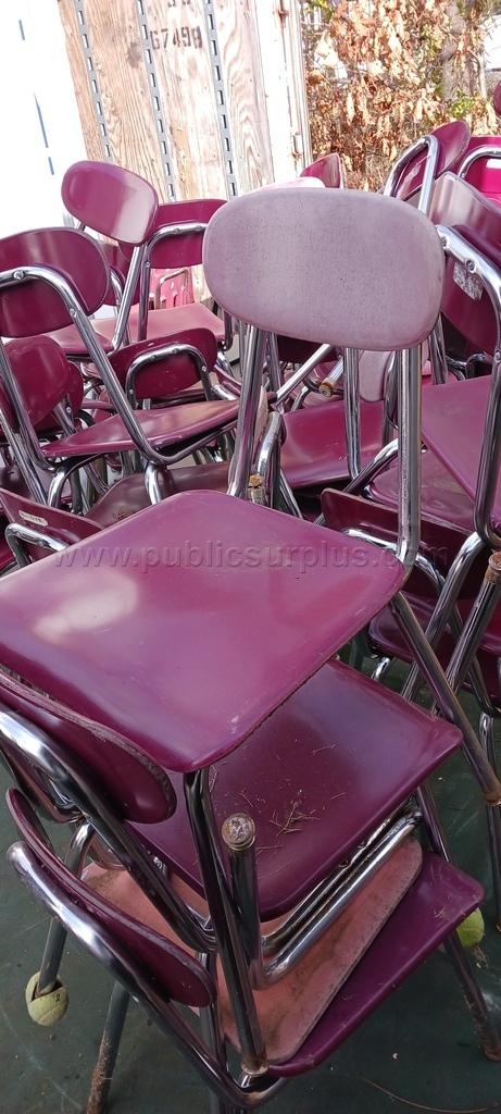 Lot of 15 student chairs