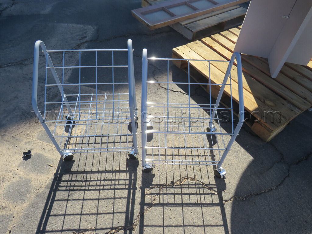 Lot of 2 Rolling Plans Carts **Unknown Condition** — photo 1