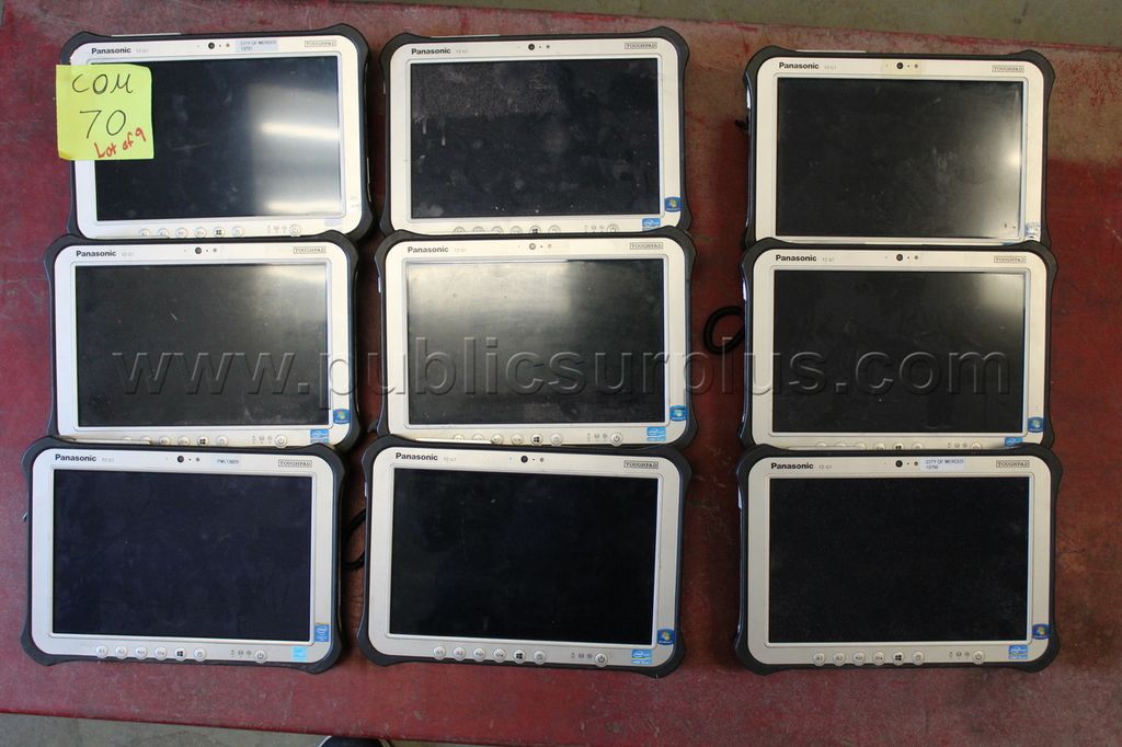 COM#70 - Panasonic Tablets (FZ-G1) (Lot of 9) — photo 1