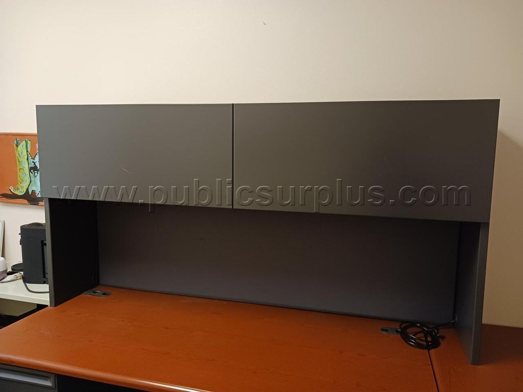 HON Metal Hutch with Light Feature and Locking Overhead Storage RELIST — photo 1