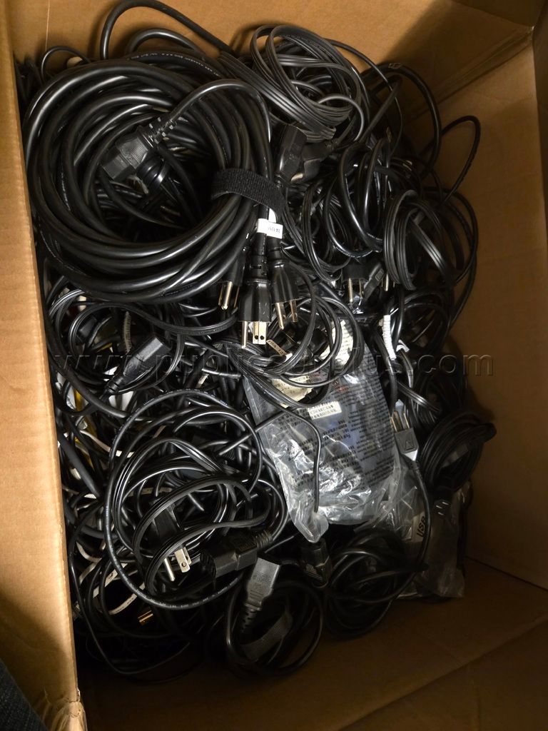Box of Miscellaneous Computer Cables — photo 1