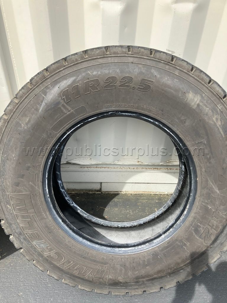 Lot of (8) Michelin XDN2, 11R22.5 Tires — photo 1