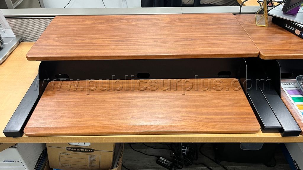 Wooden Tabletop Standing Desk Converters — photo 1