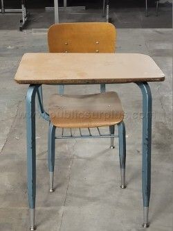 #18 Vintage Combination School Desk — photo 1