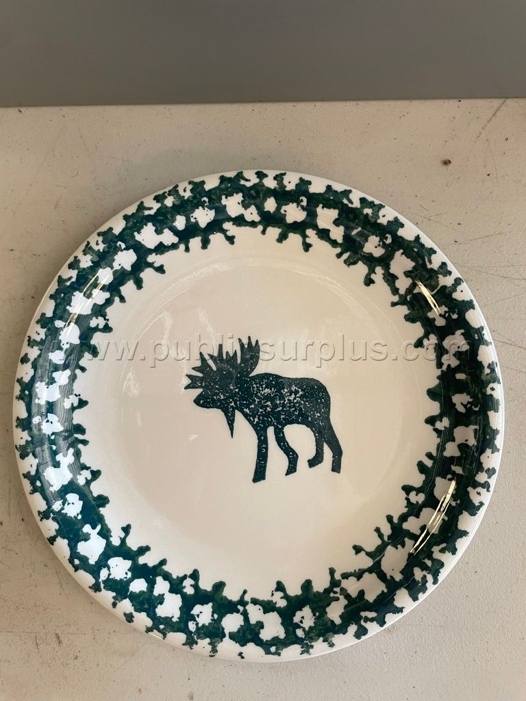 Quantity 8 Green Moose plates — photo 1