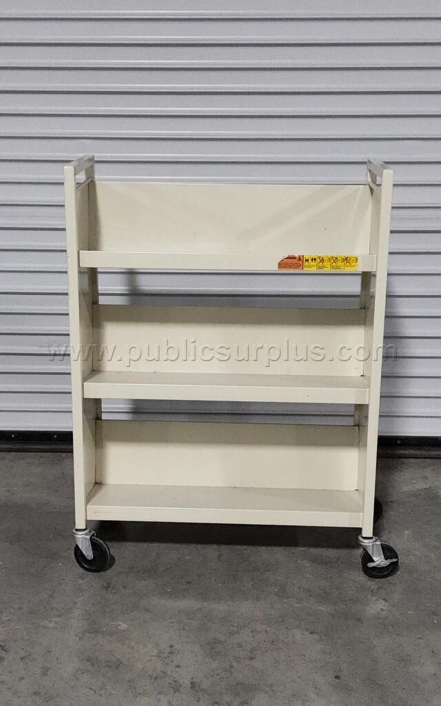 CREAM METAL BOOK CART — photo 1