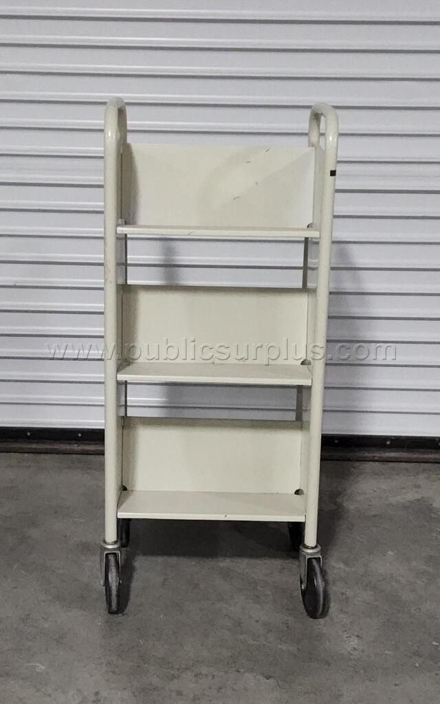 CREAM METAL BOOK CART — photo 1