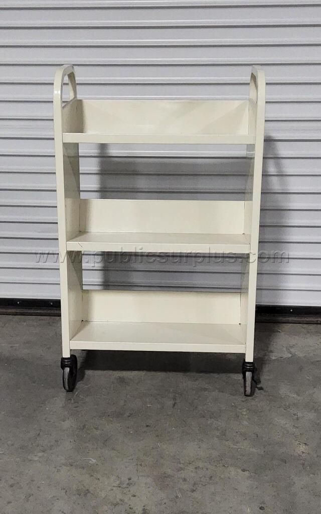 CREAM METAL BOOK CART — photo 1